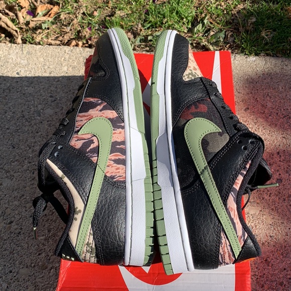 🪖 NEW Nike Dunk Low “Crazy Camo” SE Size 8 Men/ 9.5 Women - Picture 10 of 11